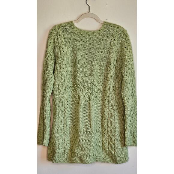 New! Gorgeous Green Kilronan Knitwear Women's Merino Wool "Tree" Cardigan, SZ XL - Picture 8 of 10